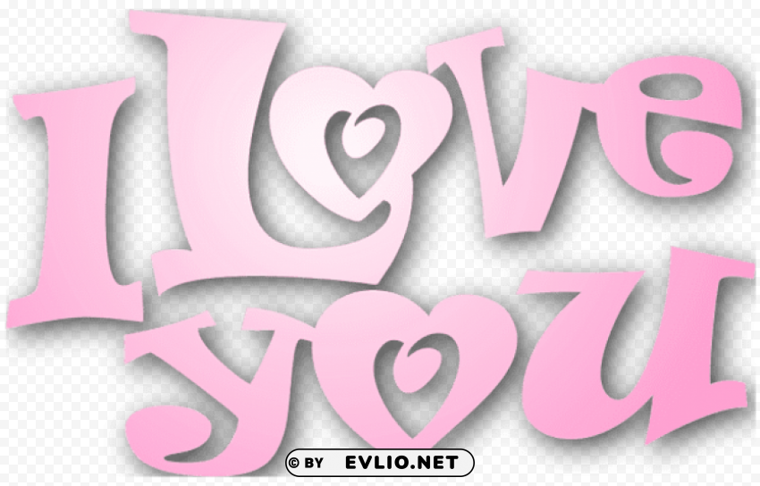 valentines pink i love you PNG high quality