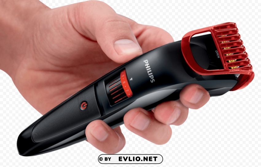 beard trimmer in hand Transparent PNG graphics library