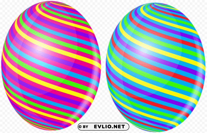 easter eggs with bow transparent PNG photo