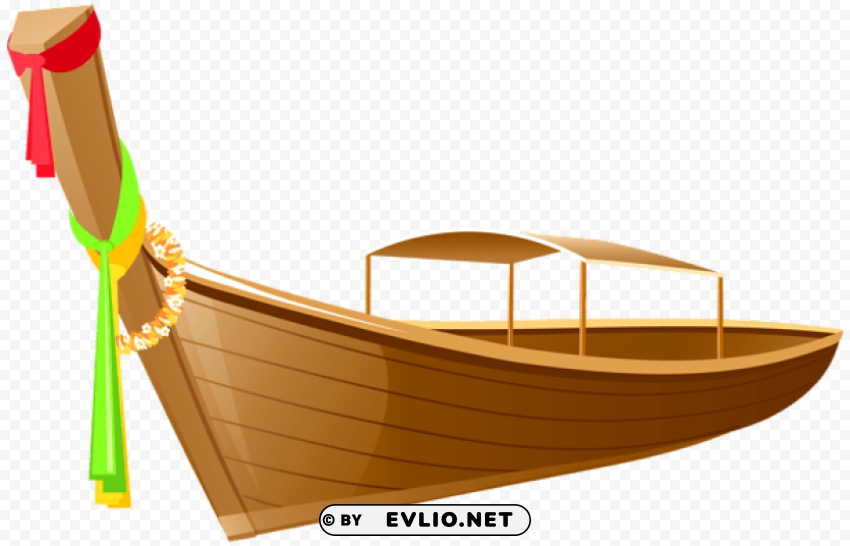 Thailand Long Boat Transparent PNG Vectors