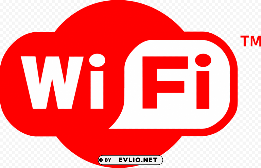 wifi icon red Isolated Graphic on Transparent PNG