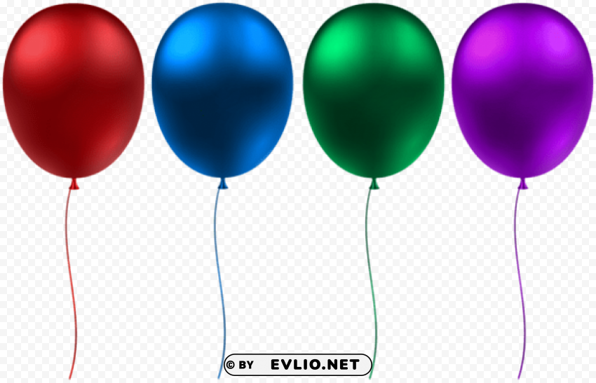 balloon set PNG transparent pictures for editing