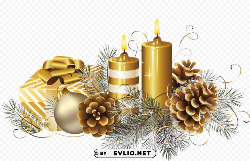 christmas candle's Free PNG images with transparent layers diverse compilation