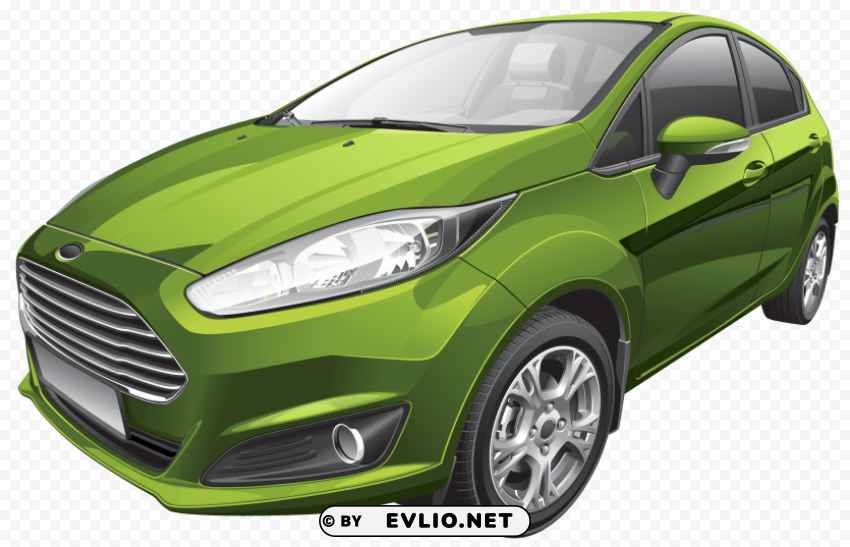 green car Isolated Item on Clear Background PNG clipart png photo - 6e6f0040