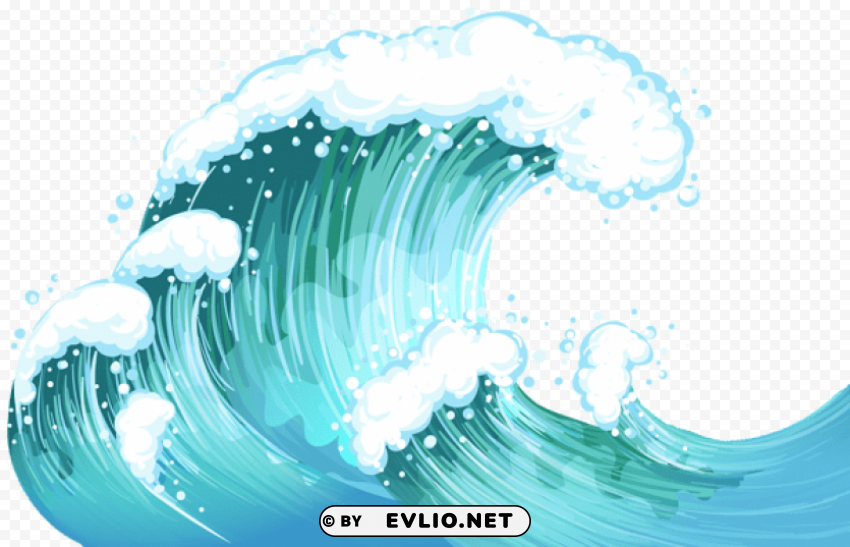 sea wave transparent PNG file with alpha