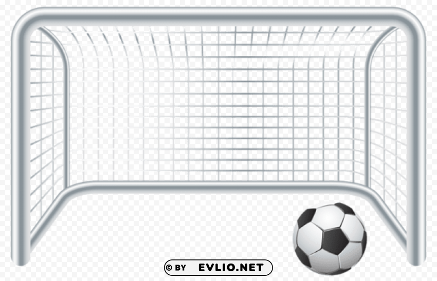 soccer ball and goal gate PNG with no cost