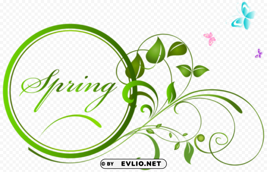 spring decoration transparent PNG with isolated background