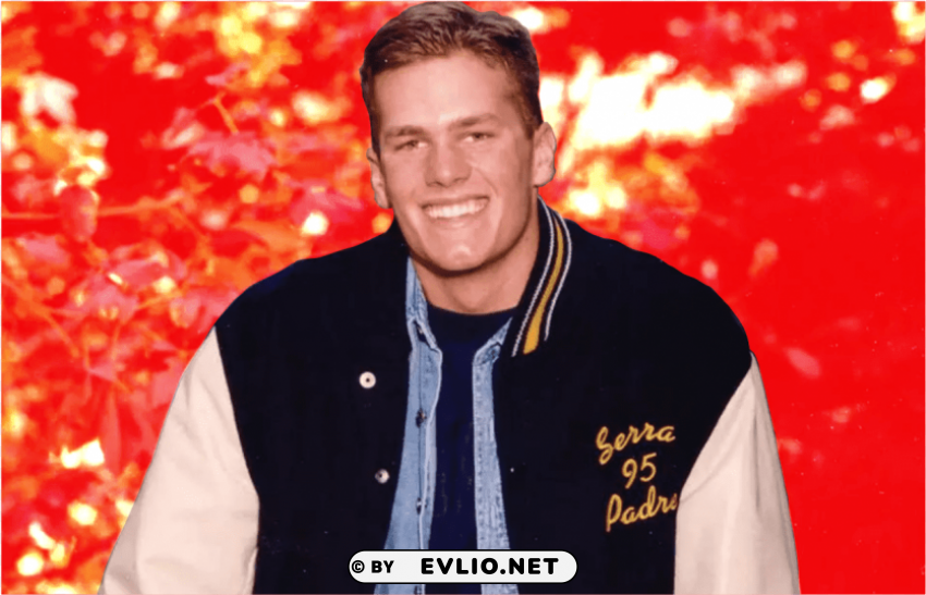 tom brady in high school Transparent Cutout PNG Graphic Isolation