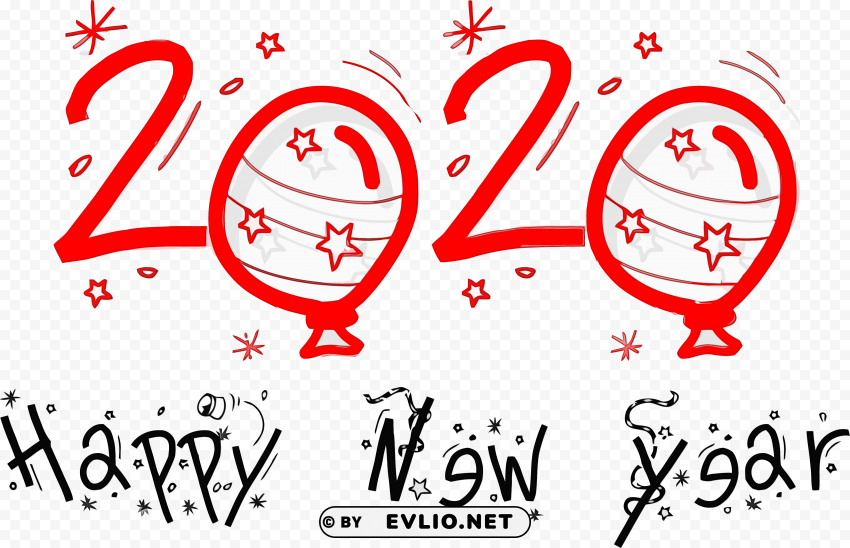 Happy New Year 2020 PNG for presentations PNG Images fa41c339