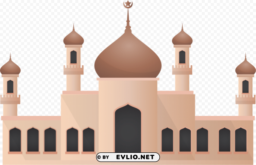 Mosque vector PNG isolated