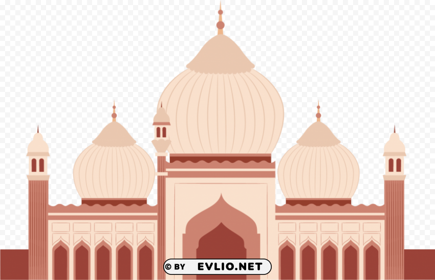 Mosque vector PNG Isolated Object with Clear Transparency