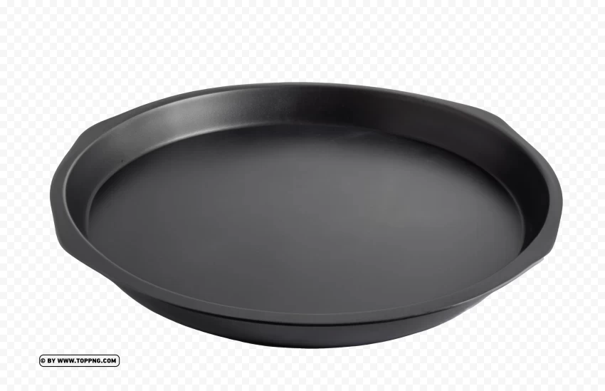 Black Steel Pizza Pan High Quality Transparent Background PNG Graphic with Isolated Clarity