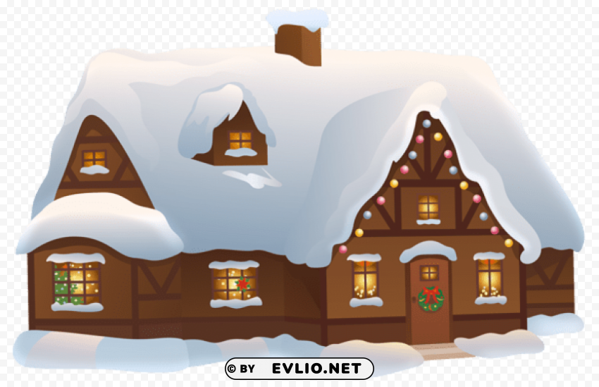 christmas house transparent PNG Image with Clear Isolation