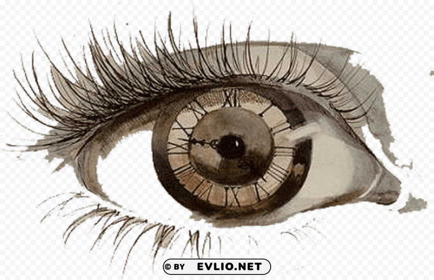 Eye Painting Isolated Item With Transparent Background PNG