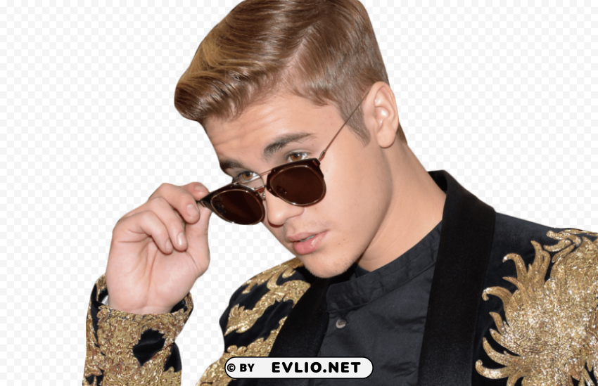 justin bieber in sunglasses PNG transparent pictures for projects