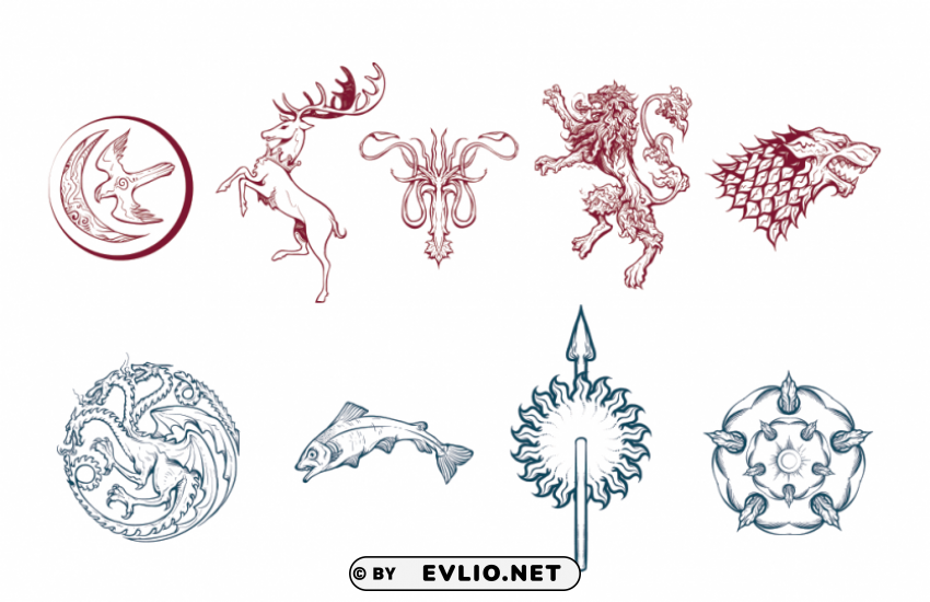 Game Of Thrones Logo Vector PNG With No Background Diverse Variety