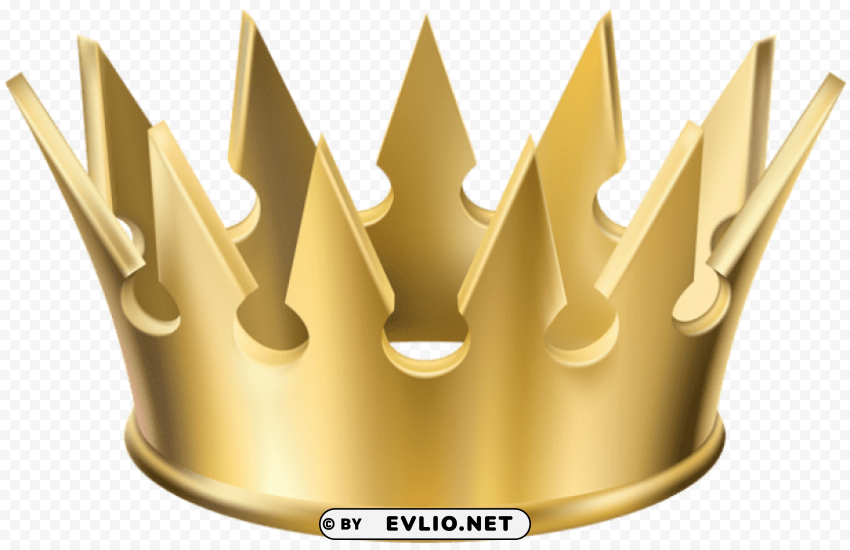 golden crown transparent PNG with cutout background