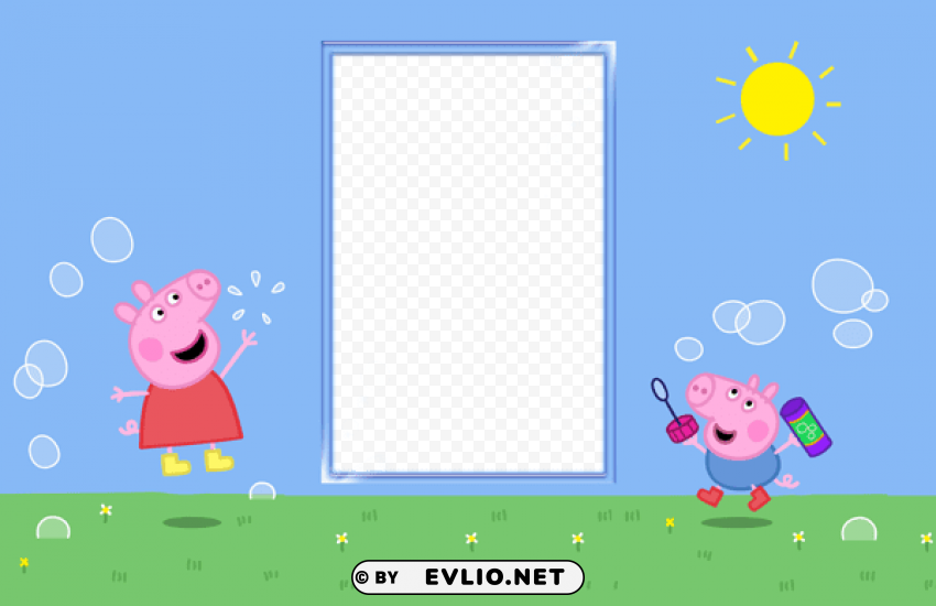 peppa pig kidsframe ClearCut Background PNG Isolated Subject