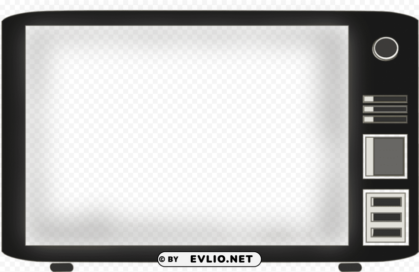old television Clean Background Isolated PNG Image