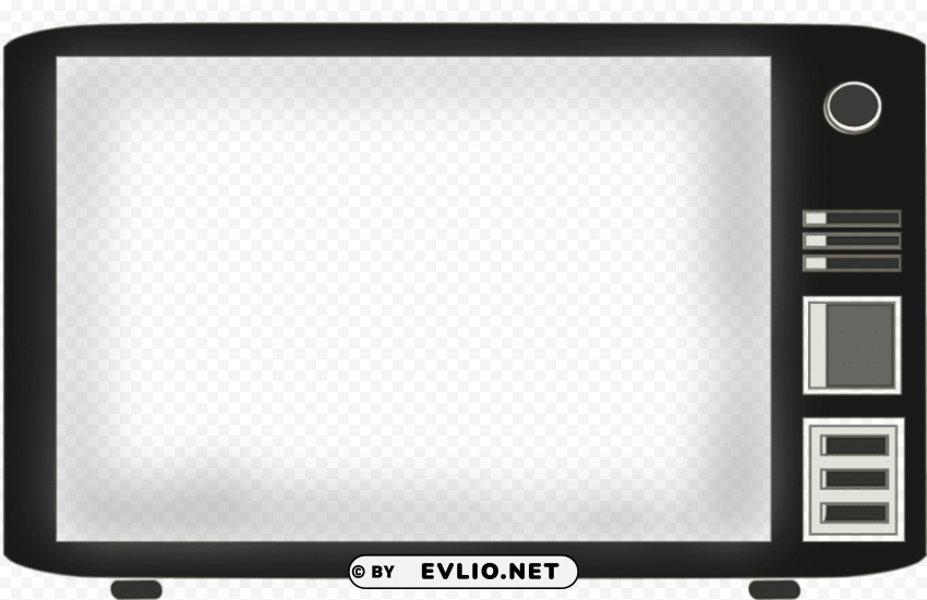 Old Television Clean Background Isolated PNG Image