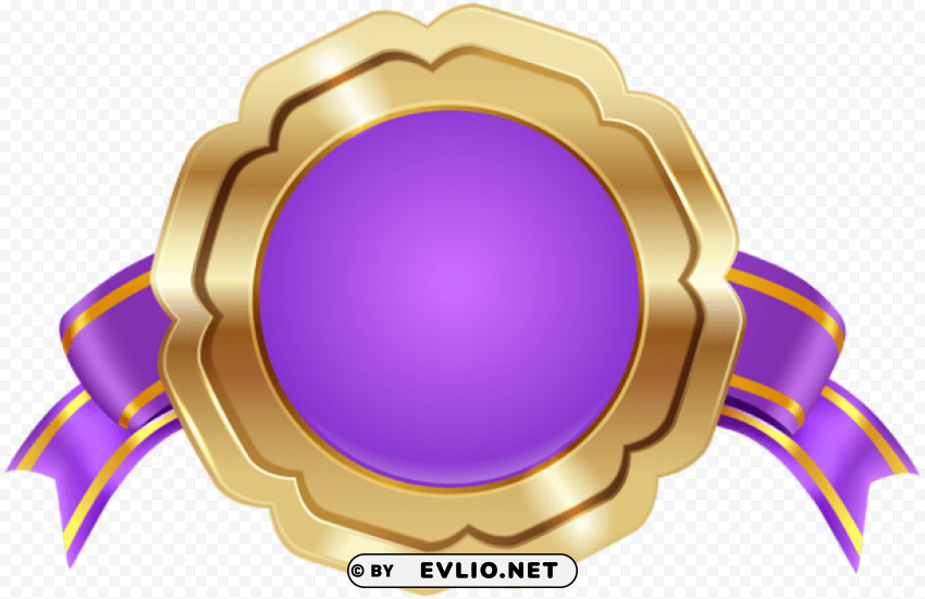 seal badge purple Transparent PNG Isolated Subject clipart png photo - d7777c89