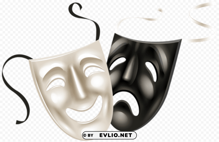 theater masks Transparent PNG images complete package