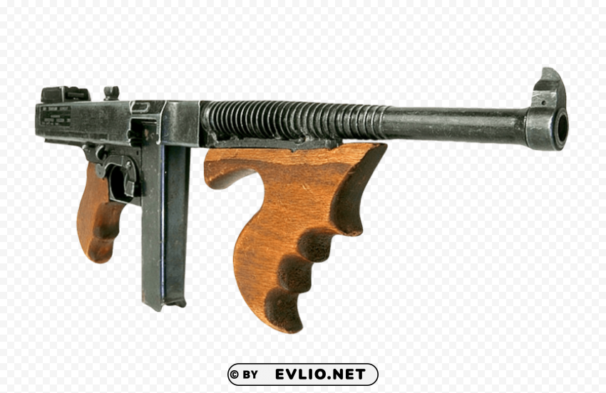 Machine Gun Clean Background Isolated PNG Graphic Detail