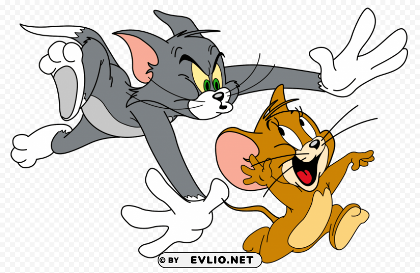 tom and jerry Isolated Artwork on Clear Transparent PNG