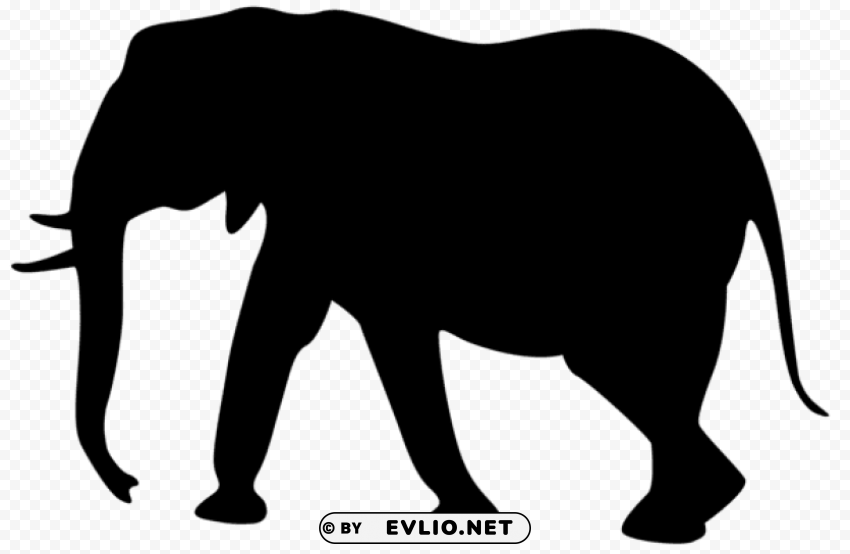 elephant silhouette PNG images for printing