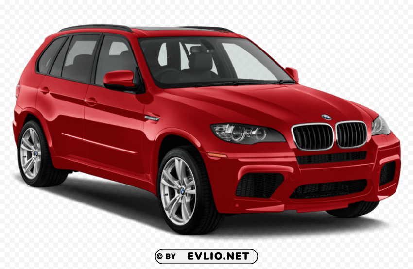 red metallic bmw x5m car Isolated Subject on HighQuality Transparent PNG