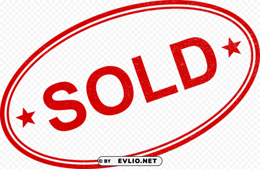 sold stamp Isolated Element in HighResolution Transparent PNG