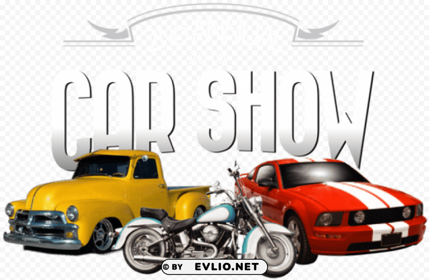 car truck and bike show Clear Background PNG Isolated Illustration