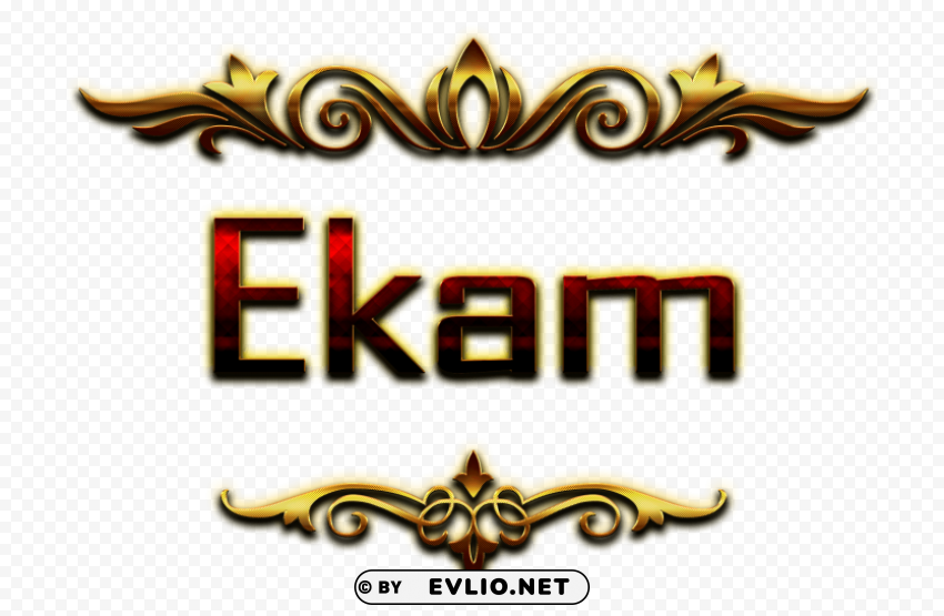 ekam happy birthday balloons name Isolated Element in Transparent PNG