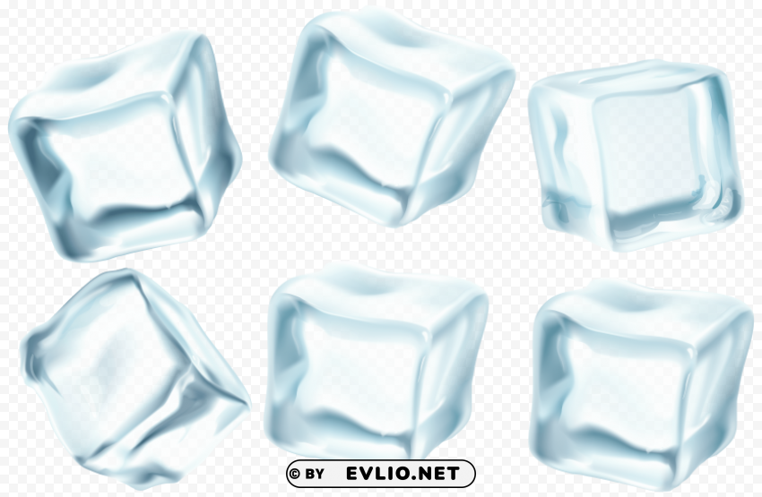 ice cubes image Transparent Background PNG Isolation
