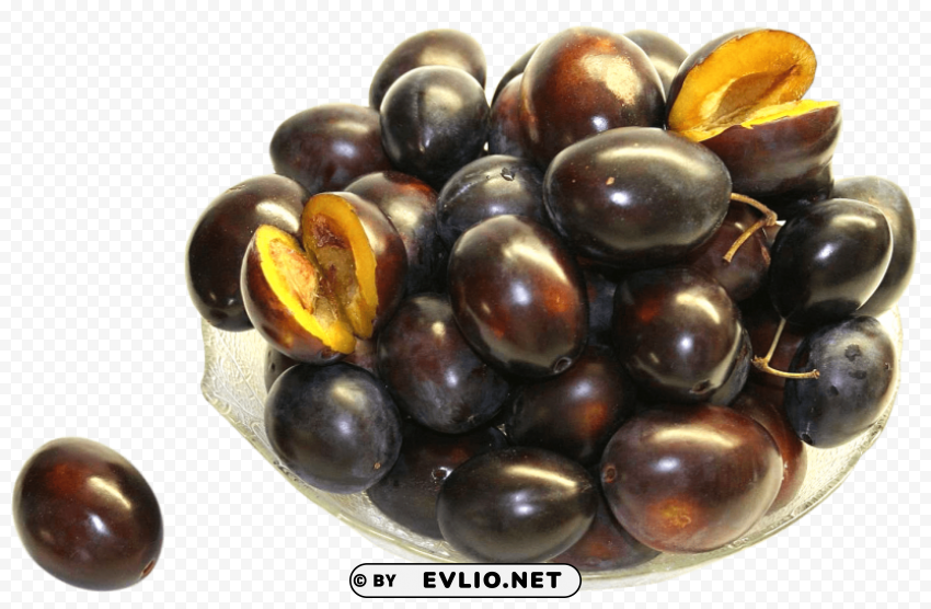 plums Isolated Artwork with Clear Background in PNG