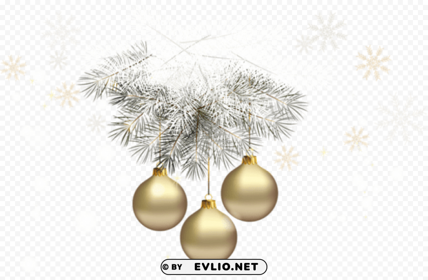 gold christmas balls with silver pine PNG transparent images extensive collection