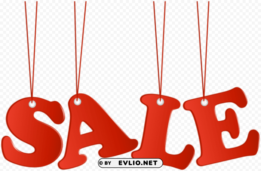 hanging sale PNG Image Isolated on Transparent Backdrop