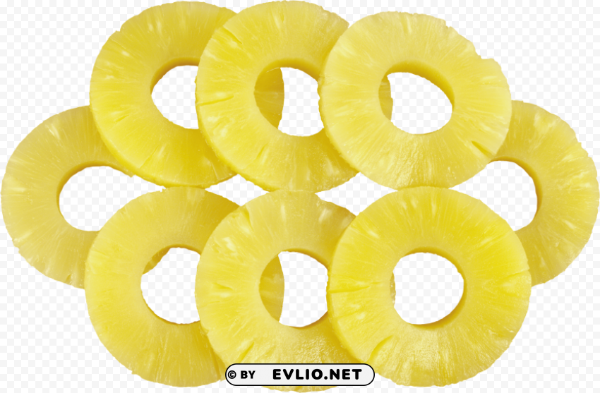 pinapple slices PNG transparent images for printing