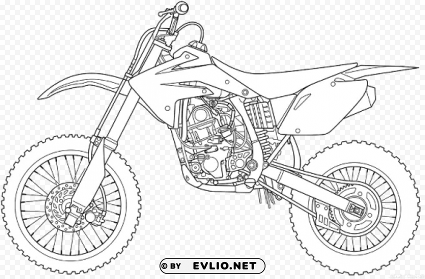 dirt bike drawing ideas Clean Background Isolated PNG Illustration