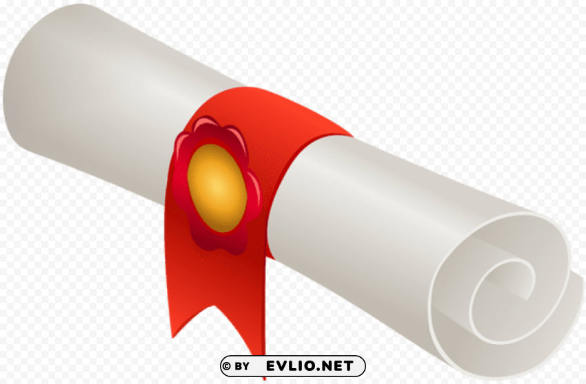 rolled diploma PNG transparent elements package