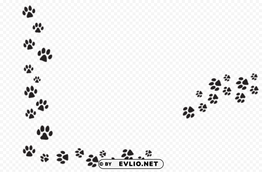 series of paw prints PNG images with no royalties