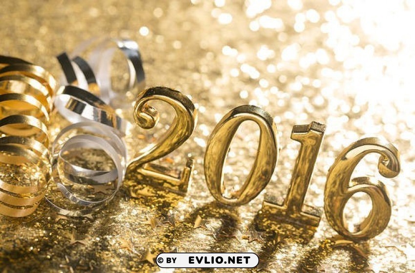 2016 gold PNG images with clear alpha layer