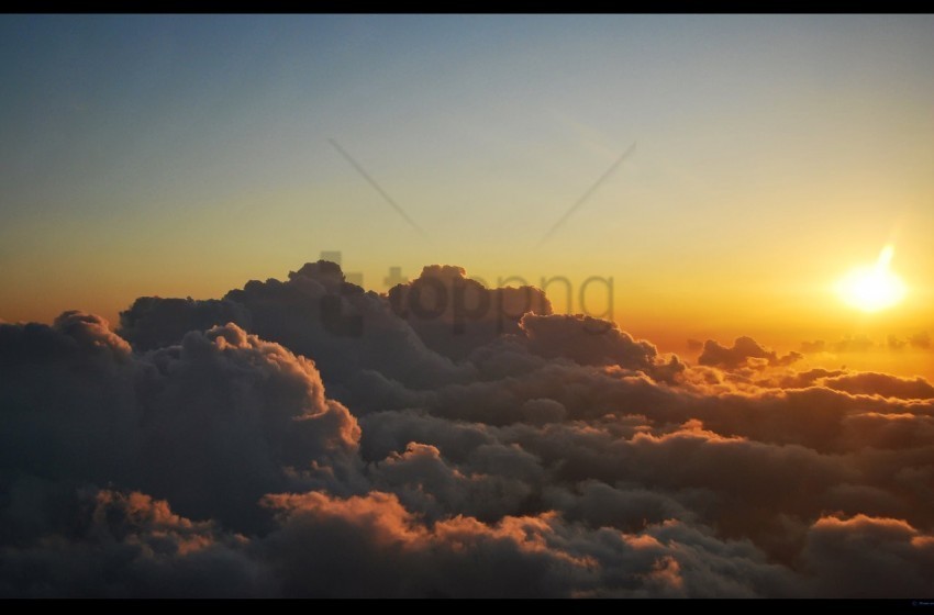 above the clouds PNG Graphic Isolated on Clear Backdrop