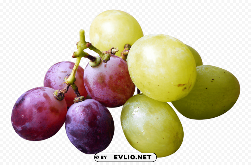 red and green grapes Isolated Object with Transparency in PNG