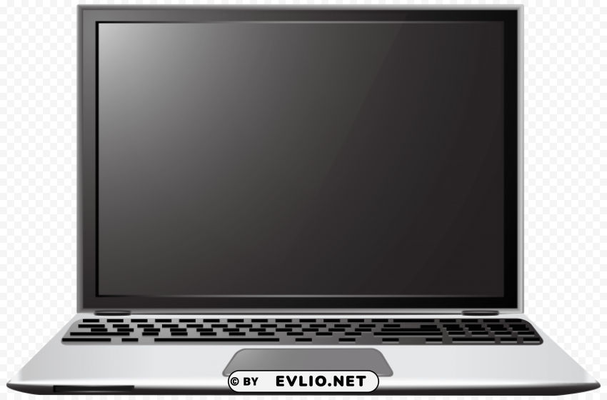 silver laptop PNG Isolated Illustration with Clarity