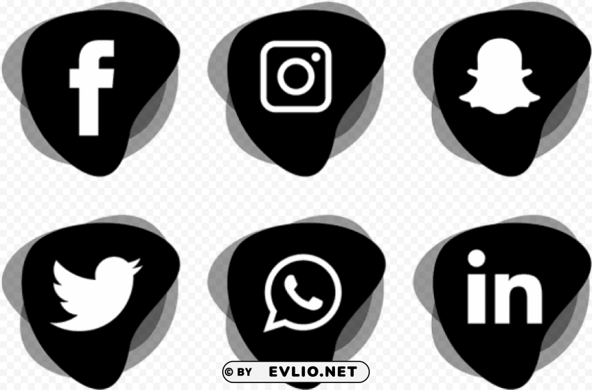 social media logos transparent PNG images with clear alpha channel