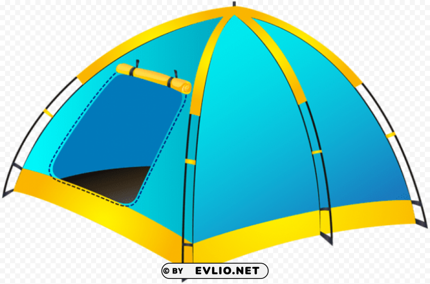 blue tent transparent PNG for mobile apps