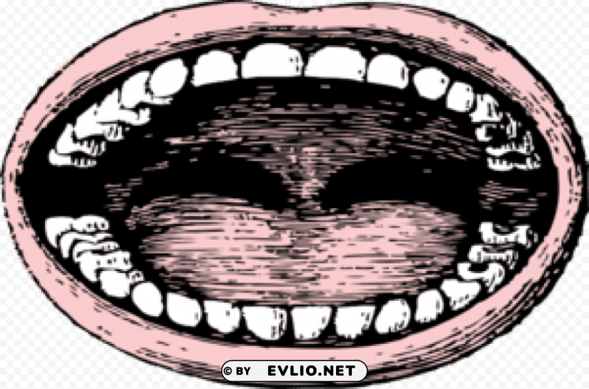 wide mouth vintage Isolated Character in Transparent Background PNG