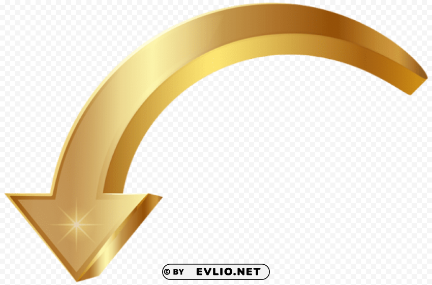 arrow gold PNG Graphic with Transparent Isolation