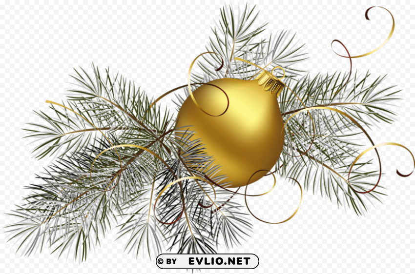 Gold Christmas Balls PNG Isolated Subject With Transparency